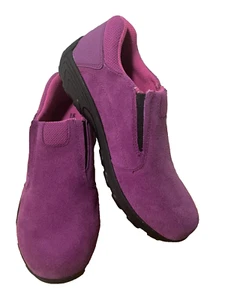 NEW MERRELL Novica Moc Clogs Womens Purple Suede Leather Slip On Shoes SZ US 5 M - Picture 1 of 10
