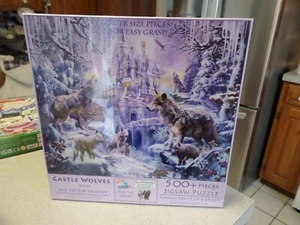 SEALED Jigsaw Puzzle CASTLE WOLVES SunsOut 500 Larger Pieces - Picture 1 of 2