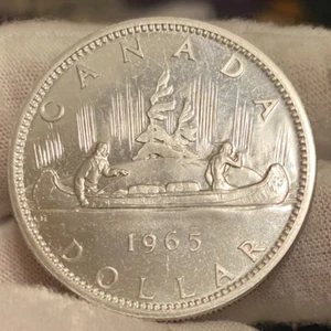 CANADÁ 1965 ~ DÓLAR DE PLATA .800 ~ ISABEL II ~ SIN CIRCULAR - Imagen 1 de 2