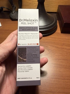 [Vendedor de EE. UU.] Ampolla de arroz negro exfoliante Dr. Melaxin Peel Shot 2,7 fl oz (80 ml) Foto 1 de 4