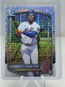 2025 Bowman Chrome Elian Pena 1st Bowman #BCP-155 Mojo Refractor Mets - Picture 1 of 9