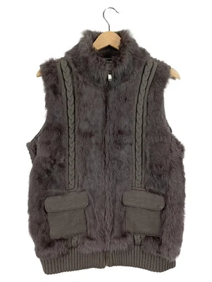 Oakwood Gilet en Fourrure Femme Gris Tressé Élégant (EU 34) - Photo 1/4