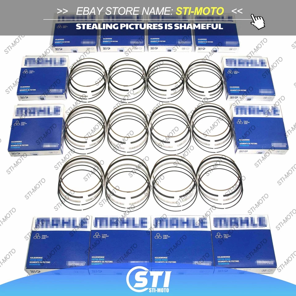 12X Anéis de Pistão Φ82.6mm Conjunto STD Para Mercedes-Benz G65 S65 AMG M275 W221 6.0 V12 - Imagem 1 de 4