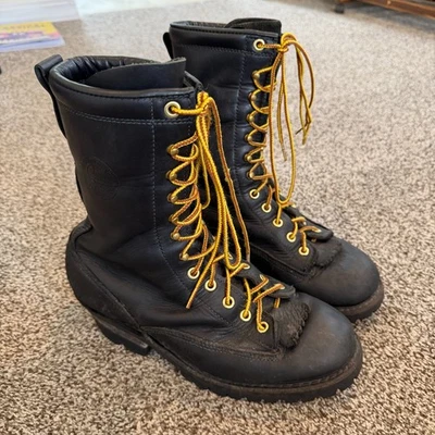 White’s Explorer Logger Style Leather Work Boots Hi Line Black Men's Size 9 D - Image 1 of 4