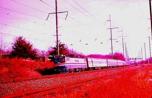 ORIGINAL EKTACHROME SLIDE AMTRAK AEM-7 #934 NEWPORT, DE FEBRUARY 1987 - Picture 1 of 1
