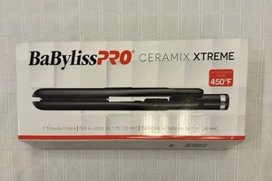 Babyliss Pro Black 1" Ceramix Xtreme 450° Ceramic Flat Iron Hair Straightener - Picture 1 of 7