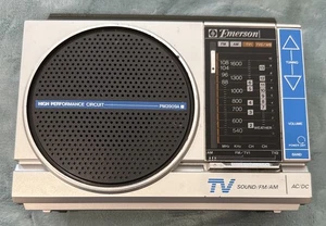 Vintage Emerson Portable Radio Model PM3909A AM/FM/Weather Band AC Power Work’s - Picture 1 of 4