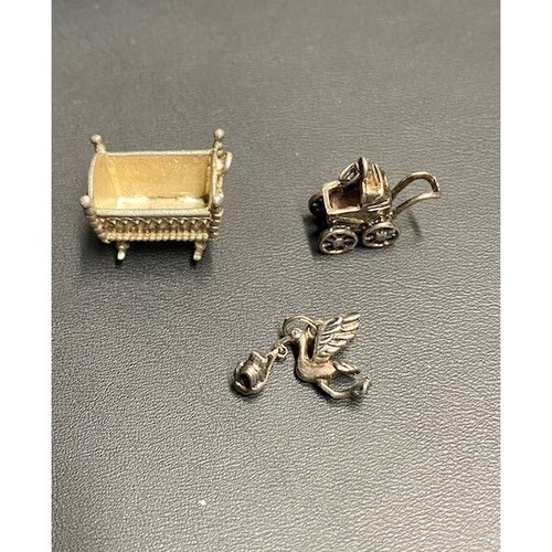 COACH BRACCIALE CHARMS ARGENTO 925 PER NUOVA MAMMA CULLA CARROZZINA CIELO