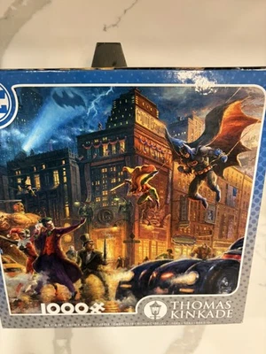 DC BATMAN Poster Puzzle Art By Thomas Kinkade The Dark Knight Saves Gotham City - Image 1 of 4