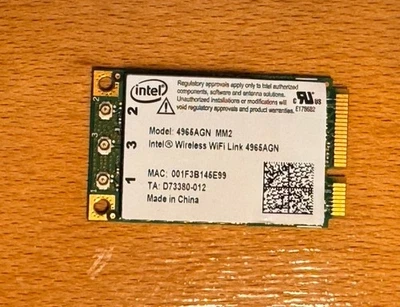 Intel Wireless WLAN Karte WiFi 4965AGN MM2 D73380 - Bild 1 von 2