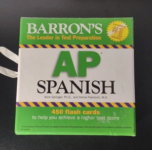 Barron's AP Spanish 450 Flash Cards (2011 Edition) Sealed Test Prep Study - Picture 1 of 3