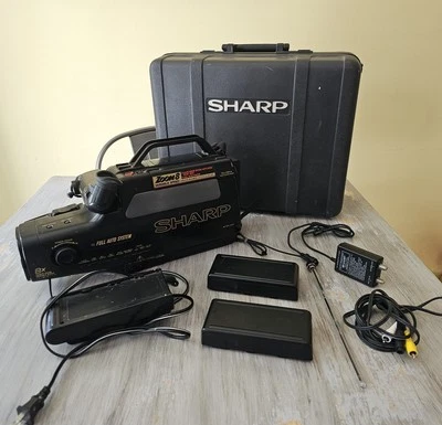 Vintage Sharp Zoom 8 VL-L170U VHS Camcorder w/ Case VR-80RF Converter Accessorie - Image 1 of 4