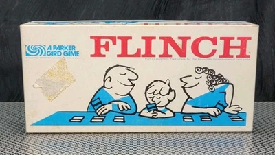 Vtg Parker Brother 1963 Flinch Card Game COMPLETE With Instruction Original Box  - Image 1 of 4