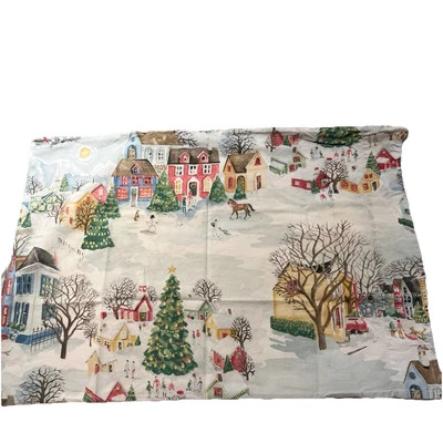 Pottery Barn RARE (1) Pillow Sham Case Standard Size. Christmas Village Holiday. - Image 1 of 4