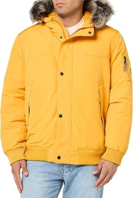 Bombardero corto London Fog para hombre, amarillo, grande Foto 1 de 4