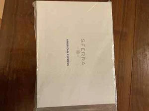Sferra AMEX Throw Blanket 100% Cotton Navy Herringbone Twisted Fringe New in Box - Picture 1 of 4