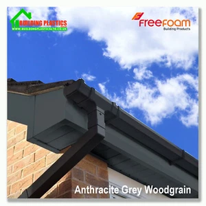 Fascia Board Cover 150mm to 300mm ANTHRACITE GREY WOODGRAIN 2 x 2.5m LENGTH - Picture 1 of 22