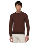 Ralph Lauren Purple Label Brown Herringbone Cashmere Crewneck Sweater New $1495