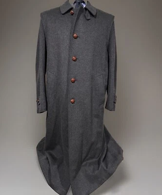 Abrigo Paul Stuart lana virgen gris cachemir 46 R Foto 1 de 4