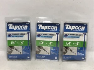 Lot Of (3) Tapcon 28304 1/4x4 Blue Star Drive Bugle Head Concrete Anchors 50/Box - Picture 1 of 4