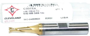 Cleveland Twist C33754 5/32" 2 Flöte Single End HSS TiN beschichtet Schaftfräser - Bild 1 von 3