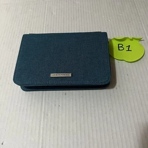 Jantaminiau Travel Makeup Bag Blue Zipper KLM New without tags - Picture 1 of 7