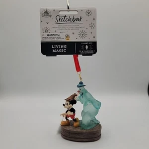 BNWT Disney Lonesome Ghosts - Mickey Mouse and Ghost Halloween Light-Up Ornament - Picture 1 of 11