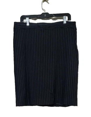 DANA BUCHMAN Black Pink Striped Career Work Suit Straight Pencil Skirt Size 12 - Image 1 of 4