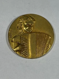 Médaille Accordéon A.P.H Signée en Bronze (L40/N3) - Picture 1 of 6
