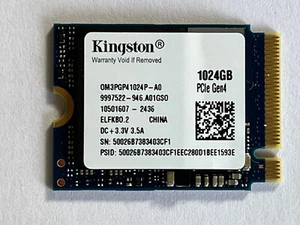 NEW Kingston 2230 SSD 1TB NVMe PCIe 4x4 F Microsoft Surface Pro 9 10 Steam Deck - Picture 1 of 10