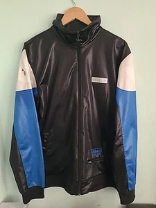 Adidas Chile 62 giacca uomo nero blu bianco full zip taglia L logo braccio andato - Foto 1 di 13