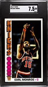SGC 7.5 - 1976-77 Topps #98 Earl Monroe New York Knicks HOF - Foto 1 di 2