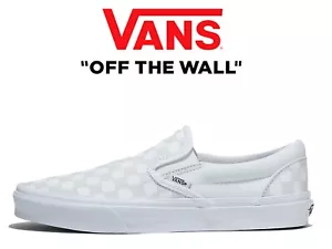 Womens Vans ASHER ACTIVE Sneaker Slip On Trainers CHECKERBOARD WHITE UK3 - Picture 1 of 6