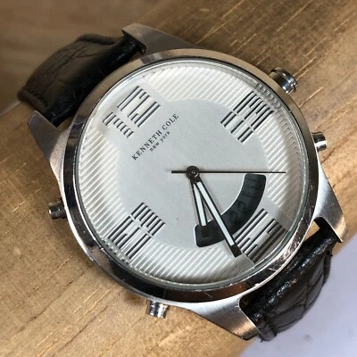 Kenneth Cole  Digital Analog Alarm Chrono Black Band Watch KC1373 - Image 1 of 4