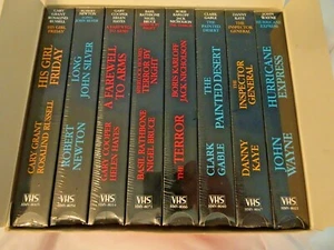 Sealed 8 VHS Hollywood Classic Movie Greats John Wayne, Karloff, Rathbone, Gable - Bild 1 von 5