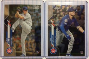 2020 TOPPS CHROME UPDATE CHICAGO CUBS ROOKIES NICO HOERNER #U55 & ALEC MILLS #U7