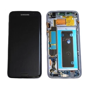 GENUINE SAMSUNG GALAXY S7 EDGE G935F BLACK LCD SERVICE PACK NEW ORIGINAL SCREEN - Picture 1 of 1