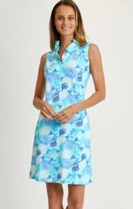 Neu mit Etikett G Lifestyle ärmelloses Kleid Korallenriff aquamarin Rüschen Hochformatkragen S M L XL - Bild 1 von 1