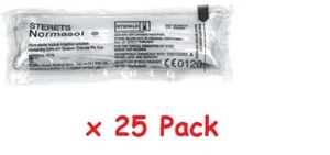 25 x Sterets Normasol Solución Salina Bolsa 25 ml Limpiador de Heridas Estéril - Imagen 1 de 2