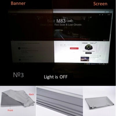 High Brightness Anti-Light Metal Projector Movies Screen 4:3 16:9 3D HD Portable - Image 1 of 4