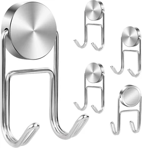 Heavy-Duty Magnet Hooks for Cruise Cabins and Offices - 5 Pack - Picture 1 of 11