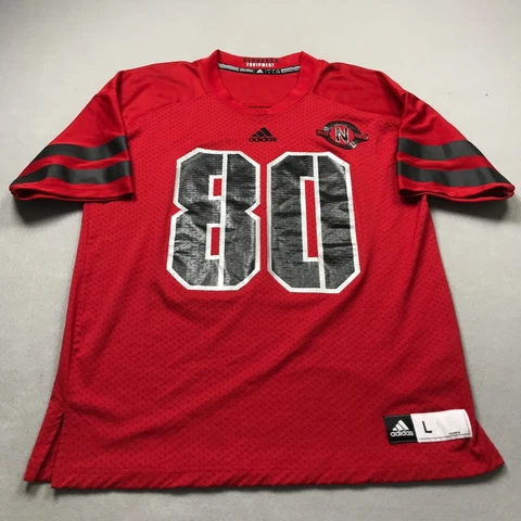 Nebraska Cornhuskers Jersey Mens Large Red Black Football Adidas Logo NCAA Cover