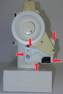 SINGER Merritt 1862 Sewing Machine PART ONLY: MOTOR with MOUNTING BRACKET USED - Picture 1 of 8