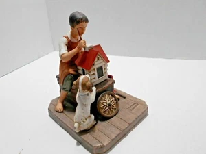 Vintage The Norman Rockwell Museum Inc Ceramic Figurine A DollHouse for Sis 1980 - Picture 1 of 3