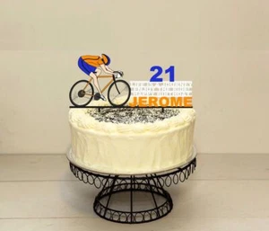 Rennrad-Enthusiast JEDE FARBE personalisierte individuelle KUNSTSTOFF-Torte - Bild 1 von 4