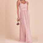 Birdy grey Elyse sheer mesh cutout dress Ladies size medium Rose quartz pink