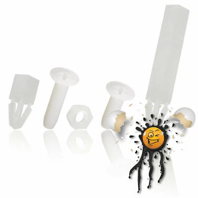 ANDROEGG 8 x Nylon Kunststoff Abstandhalter Distanz Spacer Clip Schraube Mutter M3 Set