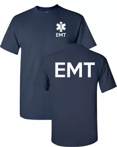 Camiseta para hombre EMT EMS servicios médicos de emergencia paramédica delantera y trasera 1618 - Imagen 1 de 2