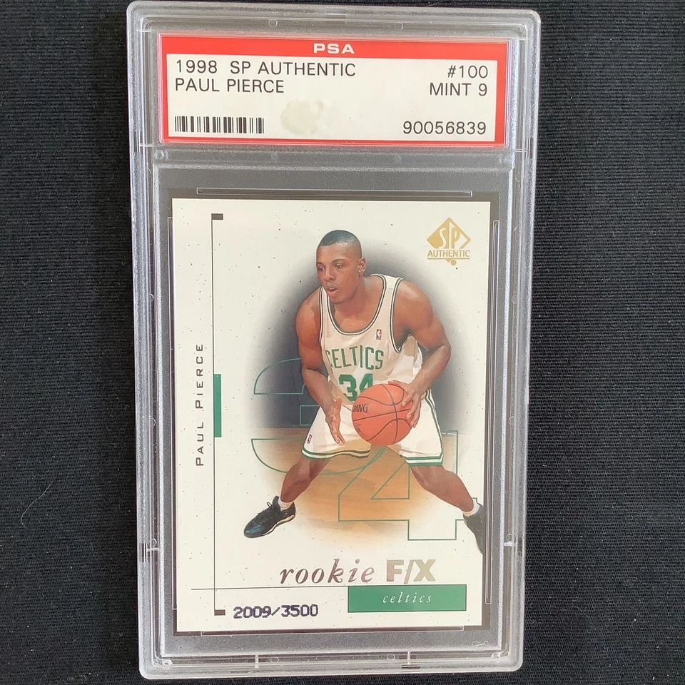 1998 SP Authentic 100 Paul Pierce Psa 9 Rookie HOF - Image 1 of 1
