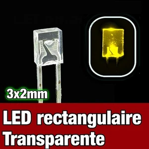 325J/100# LED rectangulaire 3x2 Jaune 100pcs - Rectangular LED yellow F-S - Imagen 1 de 1
